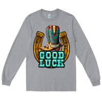 Heather Grey good luck Long Sleeve Tee - JahusDesignShop