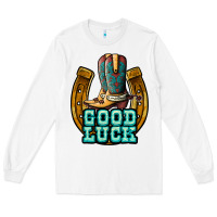 White good luck Long Sleeve Tee - JahusDesignShop