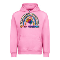 Fuchsia Pink Autism Awareness rainbow Urban Hoodie - FaDigitalArtStudio