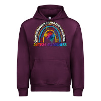 Mauve Wine Autism Awareness rainbow Urban Hoodie - FaDigitalArtStudio