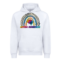 White Autism Awareness rainbow Urban Hoodie - FaDigitalArtStudio