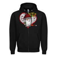 Black Valentine's Day Gnome Zipper Hoodie - Bettercallsaul