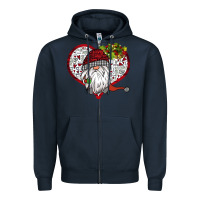 Navy Valentine's Day Gnome Zipper Hoodie - Bettercallsaul