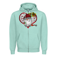 Seafoam Valentine's Day Gnome Zipper Hoodie - Bettercallsaul