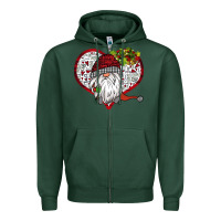 Sports Green Valentine's Day Gnome Zipper Hoodie - Bettercallsaul
