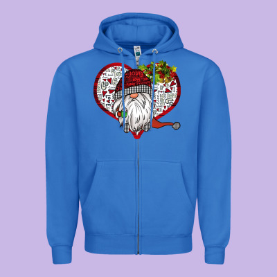 Valentine's Day Gnome Zipper Hoodie Designed By Bettercallsaul