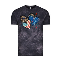 Cloud Black american flag leopard hearts Vintage Tee - MaliasSmallBusiness