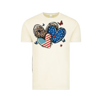 Vintage Arctic american flag leopard hearts Vintage Tee - MaliasSmallBusiness