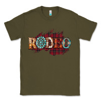 Army Green Rodeo Christmas Classic Tee - CowhideDigitalArt