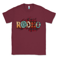 Burgundy Rodeo Christmas Classic Tee - CowhideDigitalArt