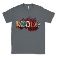 Charcoal Heather Rodeo Christmas Classic Tee - CowhideDigitalArt