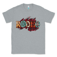 Heather Grey Rodeo Christmas Classic Tee - CowhideDigitalArt