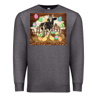 Charcoal Heather cow and chick easter Premium Sweatshirt - TumblerDesignByShophia