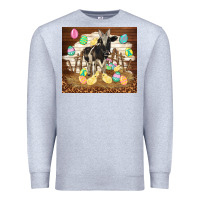 Heather Grey cow and chick easter Premium Sweatshirt - TumblerDesignByShophia