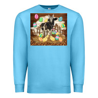 Ocean Blue cow and chick easter Premium Sweatshirt - TumblerDesignByShophia