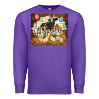 Purple cow and chick easter Premium Sweatshirt - TumblerDesignByShophia