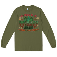 Army Green griswold christmas tree farm Long Sleeve Tee - MaliasSmallBusiness