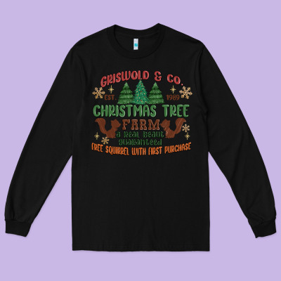 Griswold Christmas Tree Farm Long Sleeve Tee Designed By Maliassmallbusiness
