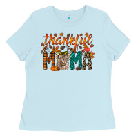 Thankful Mama Highland Cow Ladies Tee | Teevron