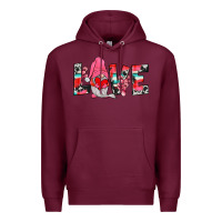 Burgundy gnome love Premium Hoodie - JahusDesignShop
