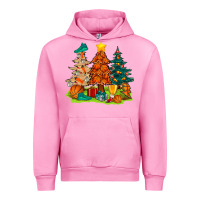 Fuchsia Pink christmas basketball trees bbs Urban Hoodie - BundleAndBundleShop