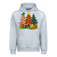 Heather Grey christmas basketball trees bbs Urban Hoodie - BundleAndBundleShop