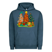 Pigment Midnight Navy christmas basketball trees bbs Urban Hoodie - BundleAndBundleShop