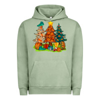 Pigment Oil Green christmas basketball trees bbs Urban Hoodie - BundleAndBundleShop