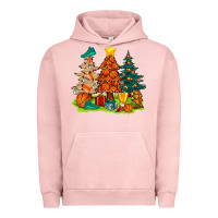 Pigment Salmon christmas basketball trees bbs Urban Hoodie - BundleAndBundleShop