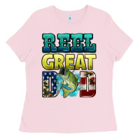 Bubblegum Pink reely great dad Ladies Tee - HRA Design Shop