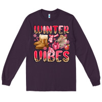 Plum pink winter vibes Long Sleeve Tee - MaliasSmallBusiness