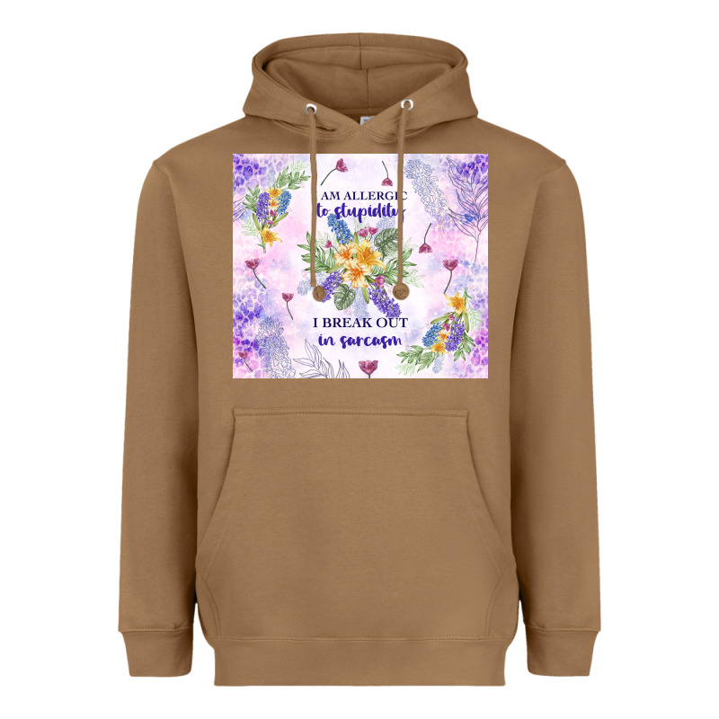I Am Allergic To Stupidity Heavyweight Hoodie by TumblerDesignByShophia | Teevron