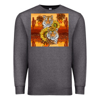 Charcoal Heather tigers with scratches Premium Sweatshirt - TumblerDesignByShophia