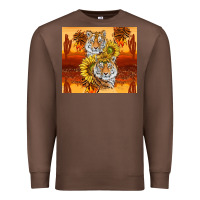 Chestnut tigers with scratches Premium Sweatshirt - TumblerDesignByShophia