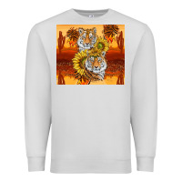 Dove Grey tigers with scratches Premium Sweatshirt - TumblerDesignByShophia