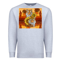 Heather Grey tigers with scratches Premium Sweatshirt - TumblerDesignByShophia