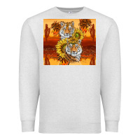 Oatmeal Heather tigers with scratches Premium Sweatshirt - TumblerDesignByShophia