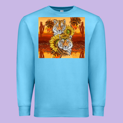 Tigers With Scratches Premium Sweatshirt Designed By Tumblerdesignbyshophia