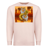 Pale Pink tigers with scratches Premium Sweatshirt - TumblerDesignByShophia