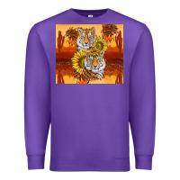 Purple tigers with scratches Premium Sweatshirt - TumblerDesignByShophia