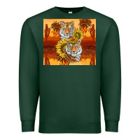 Sports Green tigers with scratches Premium Sweatshirt - TumblerDesignByShophia