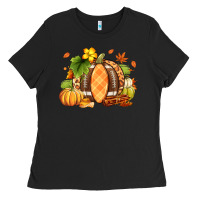 Black Fall American Football Ladies Tee - RanaPortraitStore