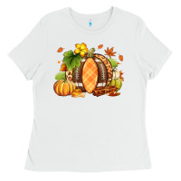 White Fall American Football Ladies Tee - RanaPortraitStore