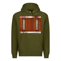 Army Green distressed american football pattern Premium Hoodie - TumblerDesignByShophia