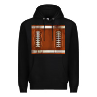 Black distressed american football pattern Premium Hoodie - TumblerDesignByShophia