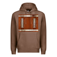 Chestnut distressed american football pattern Premium Hoodie - TumblerDesignByShophia