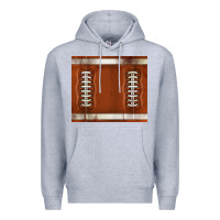 Heather Grey distressed american football pattern Premium Hoodie - TumblerDesignByShophia