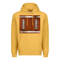 Mustard distressed american football pattern Premium Hoodie - TumblerDesignByShophia