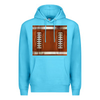 Ocean Blue distressed american football pattern Premium Hoodie - TumblerDesignByShophia