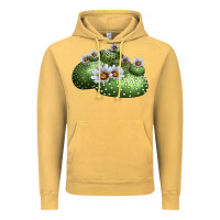 Vintage Mustard blossfeldia cactus Vintage Hoodie - LillyAllenDesigns
